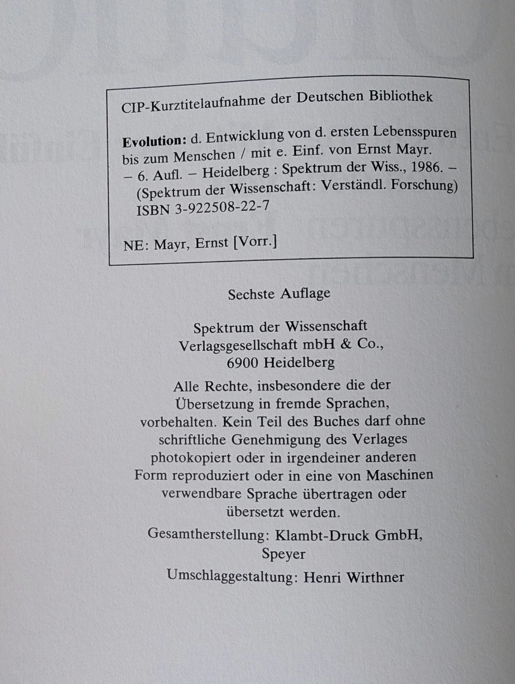 Livres: Spektrum der Wissenschaft: Evolution – D'occasion à Thalwil par sultan03 5