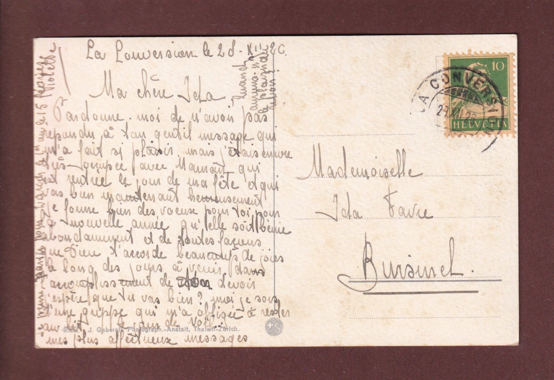 Cartoline postali: An der SIMPLONSTRASSE - Bietschhorn - 1926 – Usato da Pully venduto da nicecards 1