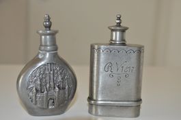 Tabakdosen Zinn Set antik 1817 und 1875 gebraucht