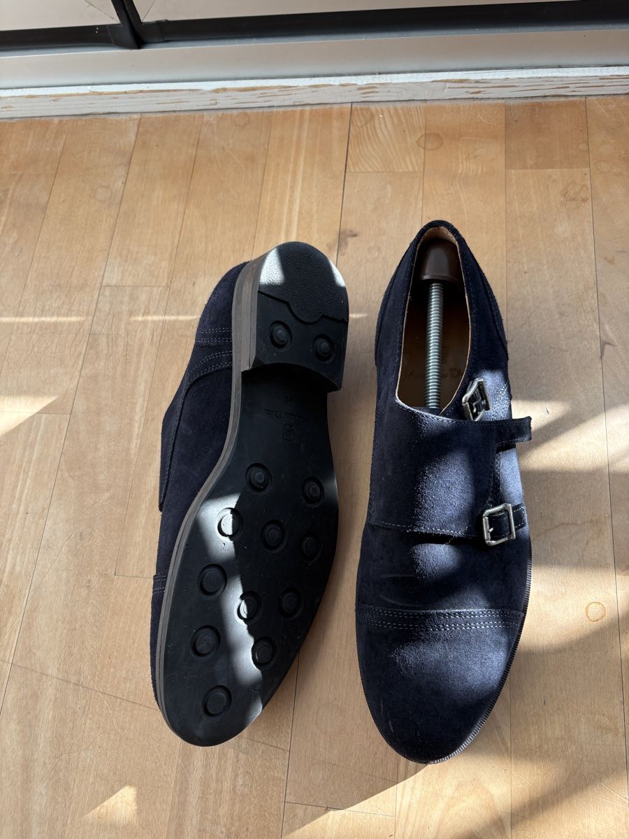 Massimo Dutti Chaussures hommes: Massimo Dutti Schuhe dunkelblau Wildleder  – D'occasion à Laupen ZH par Abarth95
