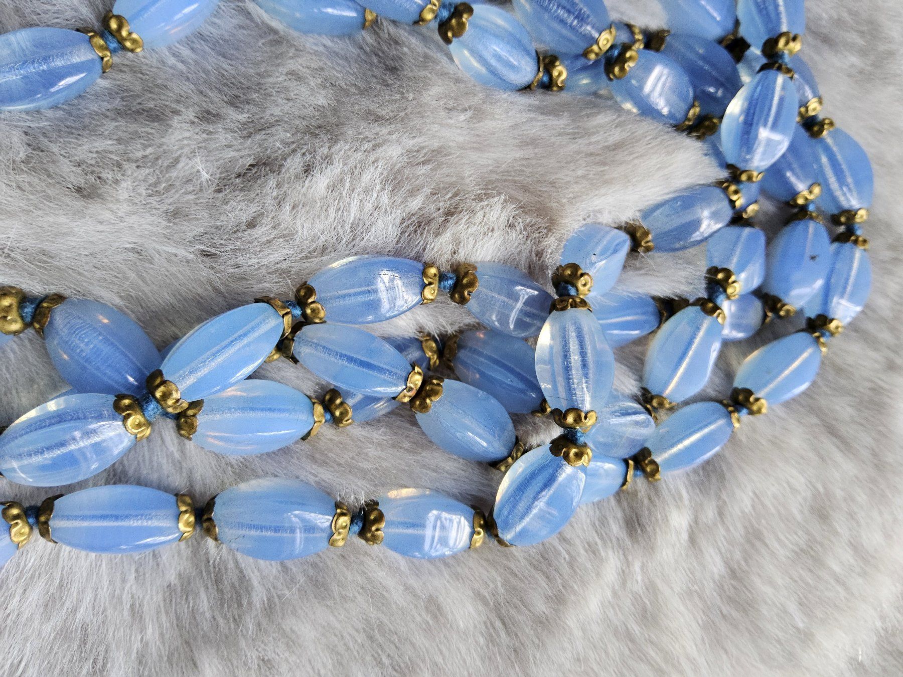 Gablonzer Colliers: Wunderschöne antike Gablonzer Glas Kette Collier 125cm – D'occasion à Zürich par gutsan 7