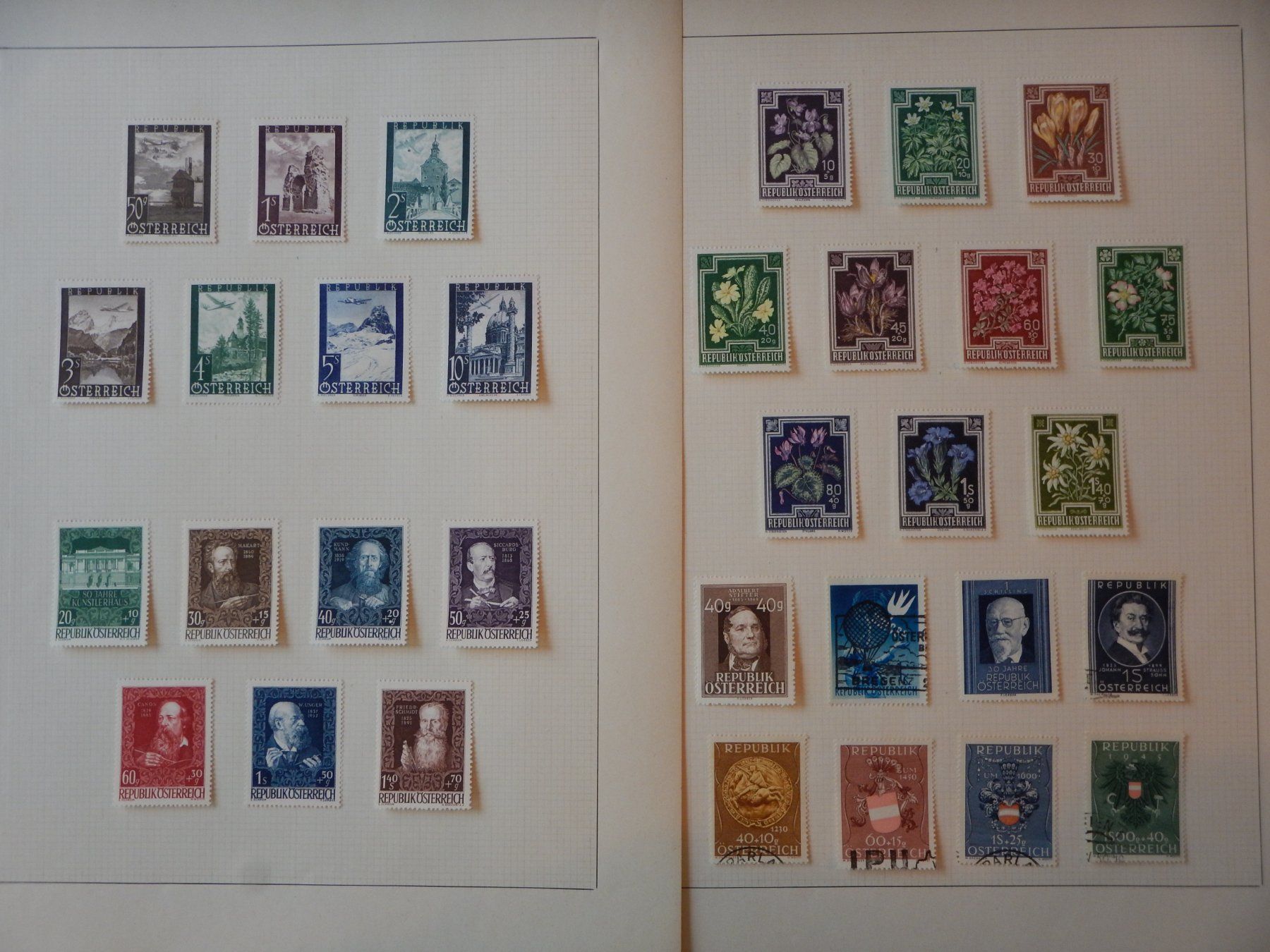 Alle Briefmarken: Österreich Sammlung auf 19 Seiten – Gebraucht aus Zürich von Muehlekauf 4