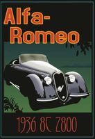 Blechschild-ALFA-ROMEO-1936 8 C Z800