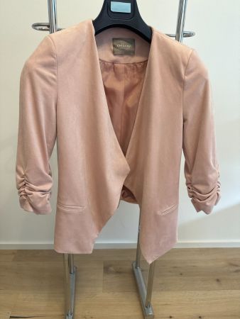 Rosa Blazer mit Raffärmeln Gr. M