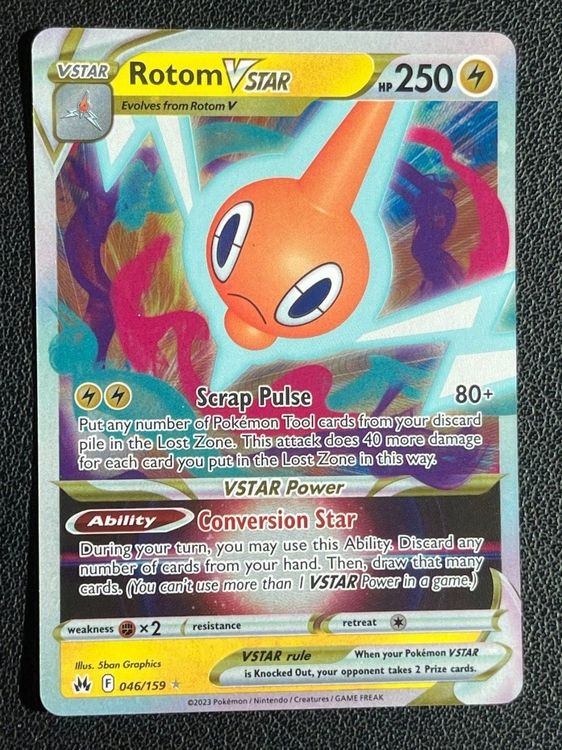 Rotom VSTAR 046/159 Ultra Rare Pokémon Crown Zenith (Neu (gemäss ...