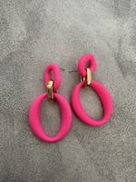 Auffällige Pinke Ohrringe mit Gold-Akzenten Sommer Vibes!