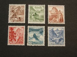 1948 FARBÄNDERUNG LANDSCHAFTBILDER, POSTFRISCH, SBK 60.00