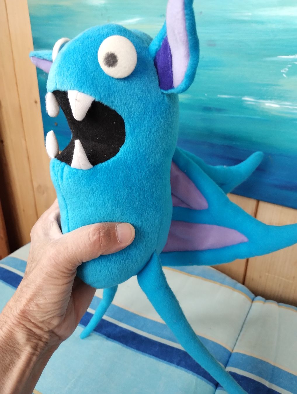 Giocattoli: Blaues Monster, Fledermaus Stofftier – Usato da Kandersteg venduto da ana_bl2b 1