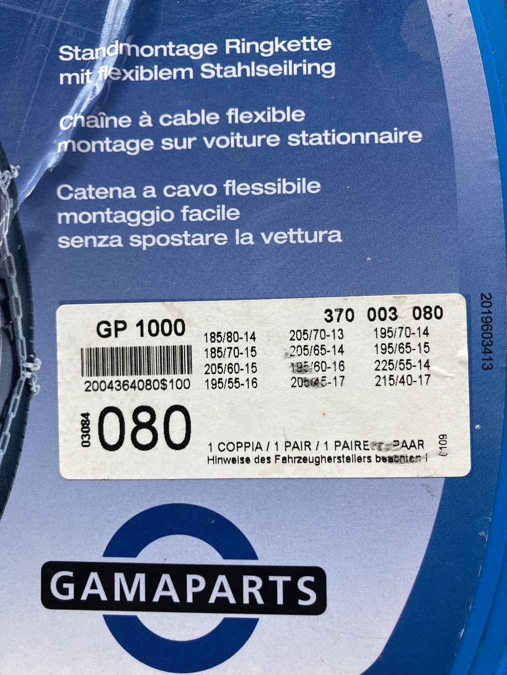 Catene da neve: GAMAPARTS Schneekette GP 1000 – Nuovo (secondo la descrizione) da Oberdiessbach venduto da Rhuck 3