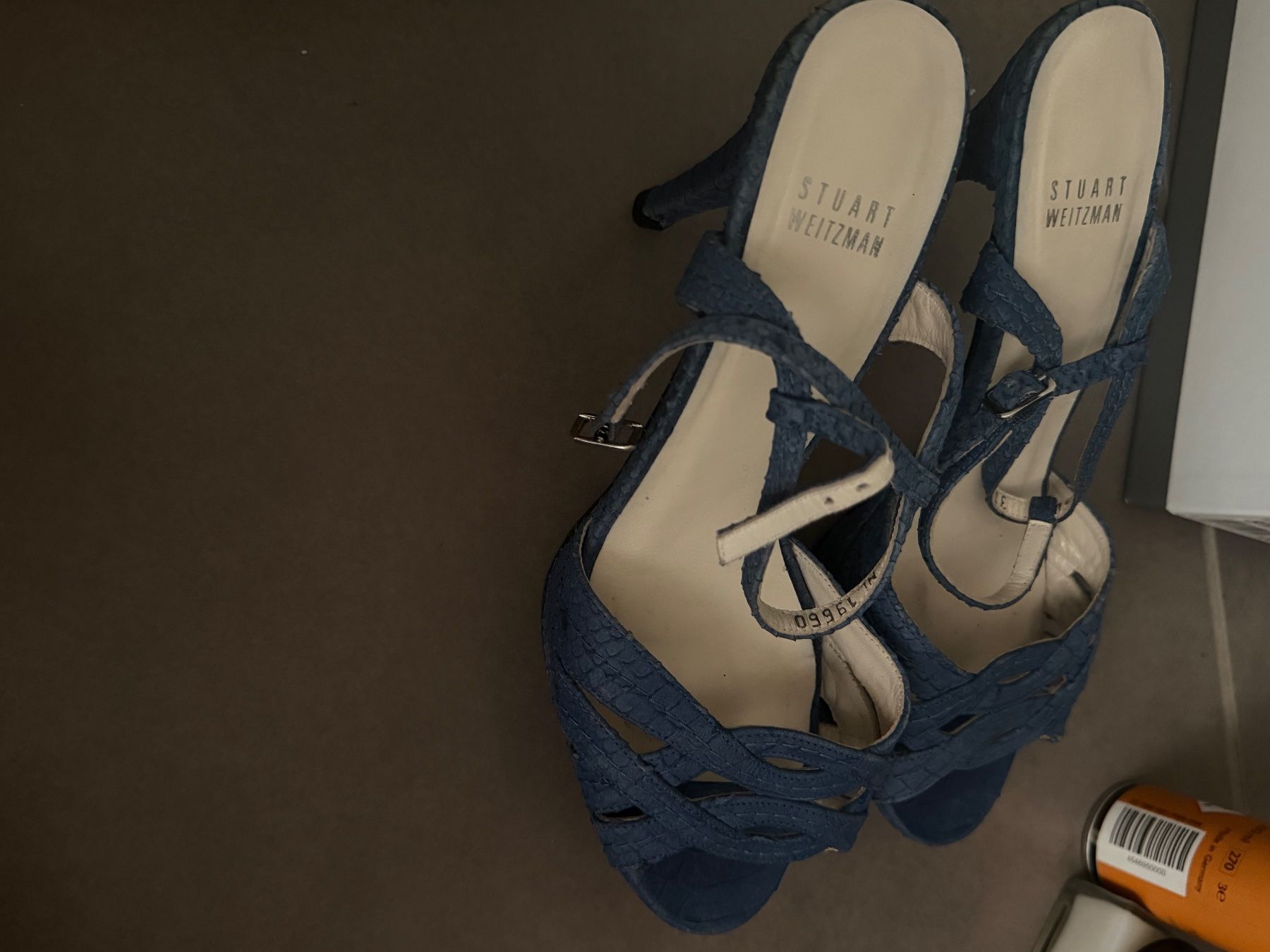 Stuart Weitzman Scarpe da donna: Sandali Stuart Weitzman blu tacco plateau 37 – Usato da Gentilino venduto da shoes_jvs6 2