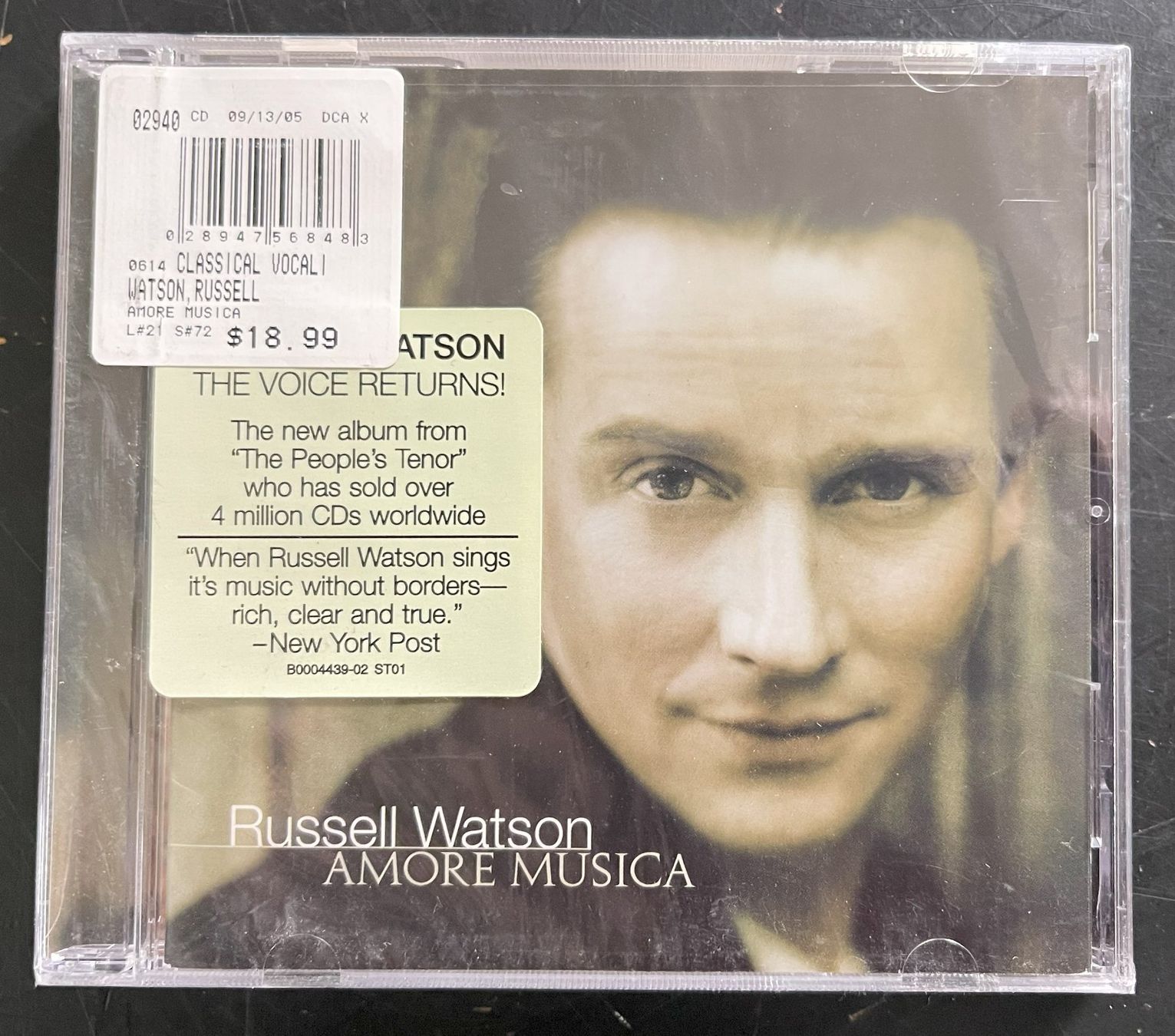 CD: AMORE MUSICA CD / Russell Watson - Ungepackt – Nuovo e nell'imballaggio originale da Oftringen venduto da Vucki