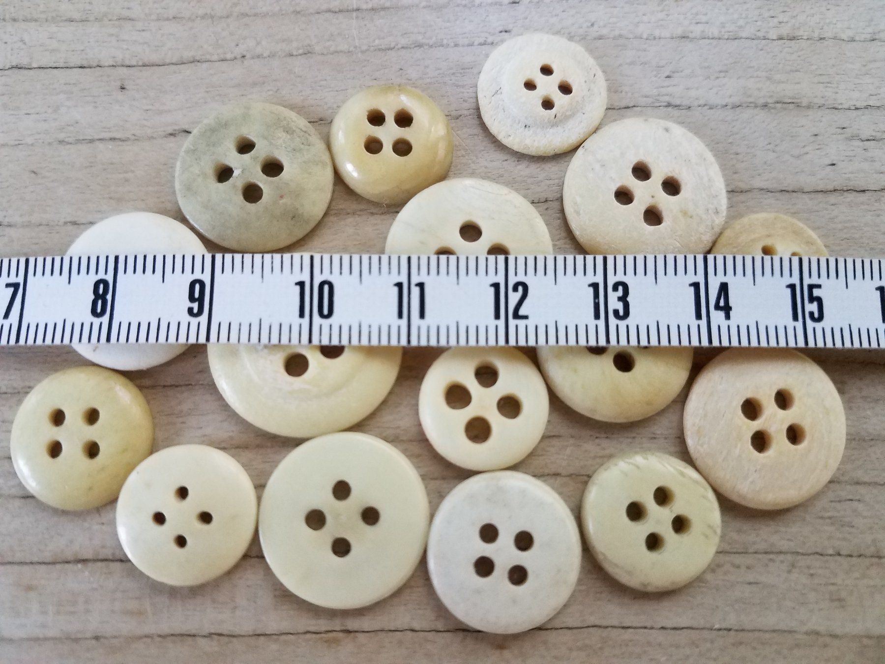Bottoni: 16 antike Knochen Bein Knopf Knöpfe – Usato da Rorschacherberg venduto da Marubium 4