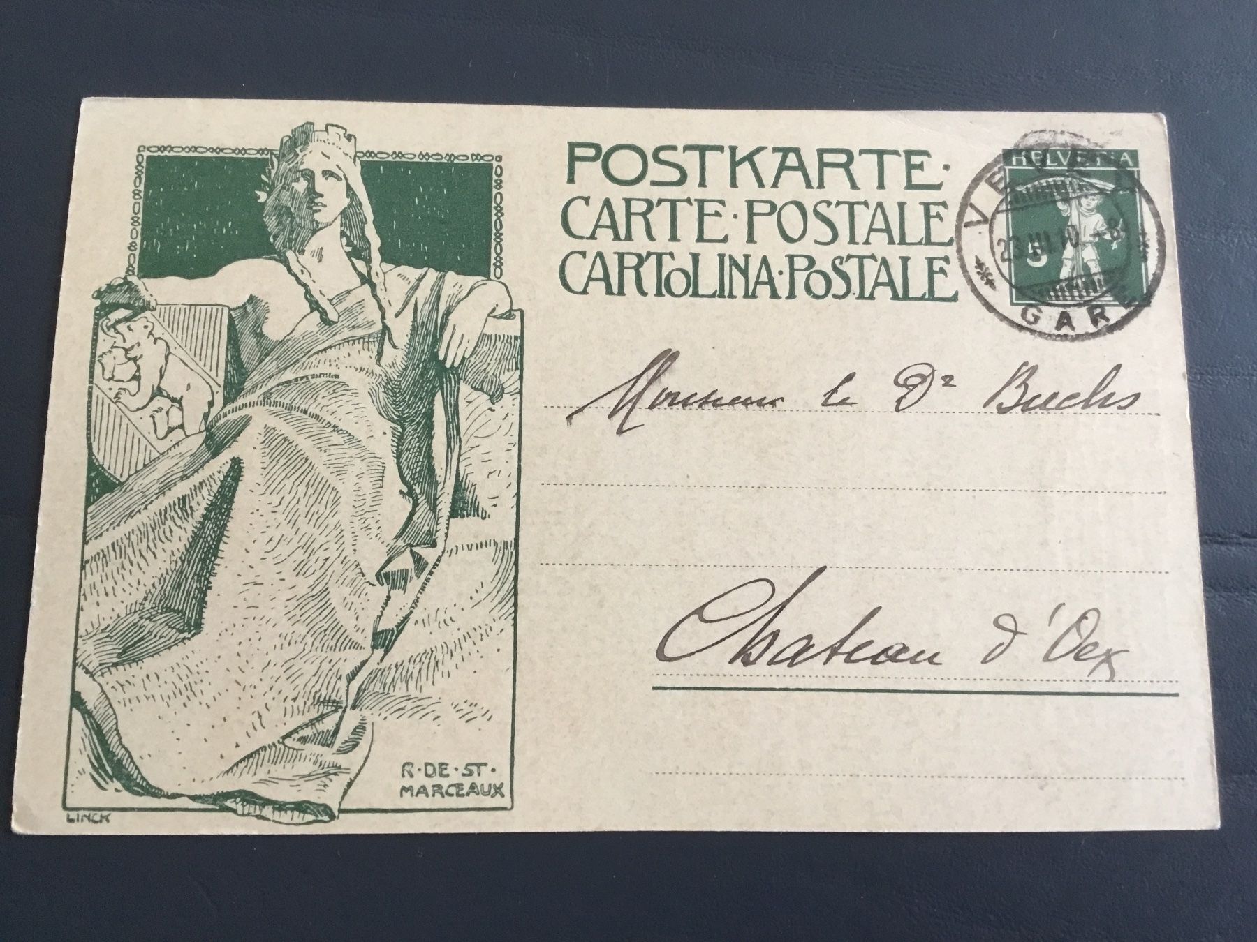 Cartoline postali: Antike Postkarte 1910! – Usato da Kerzers venduto da Georges3210