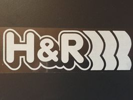 H&R Federn Sticker Aufkleber, weiss, ca. 32cm