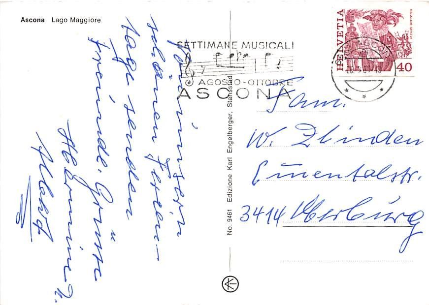 Cartes postales: TI - Ascona – D'occasion à Ottikon b.Kemptth. par Neptun1974 1