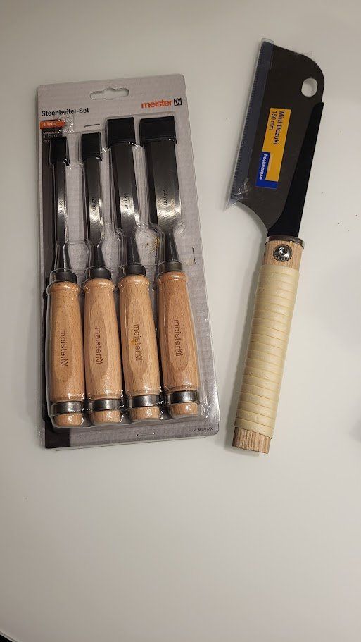 Tutti gli attrezzi: Verkaufe ein Meister Stechbeitel-Set und eine Mini-Dozuki – Nuovo e nell'imballaggio originale da Heiden venduto da bt-4532 1