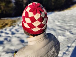 Beanie, Einzelstück, handgestrickt
