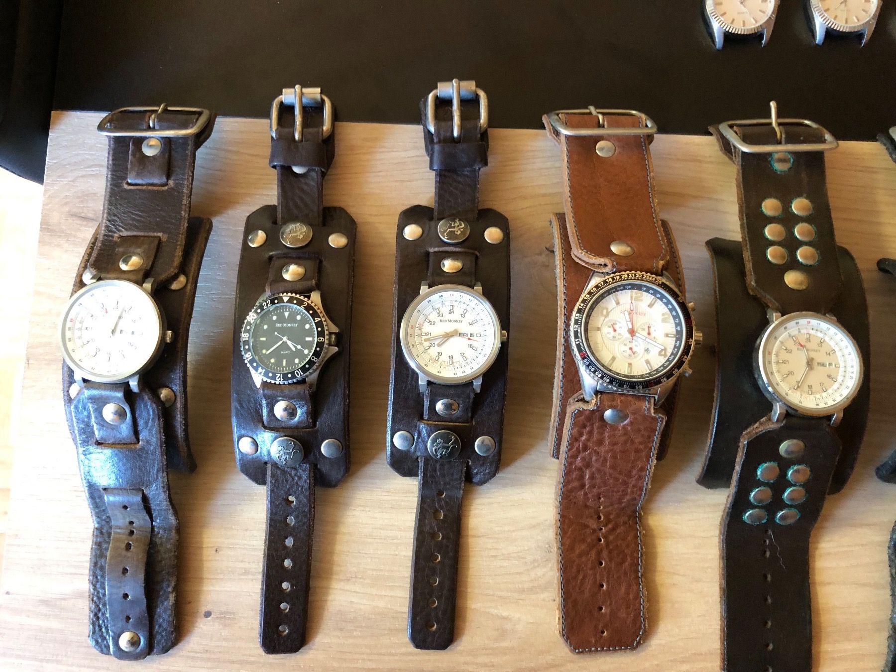 Armbänder & -reifen: Echt leder armband uhren sammlung der marke Red Monkey – Neu (gemäss Beschreibung) aus Reichenburg von Be-nice 4