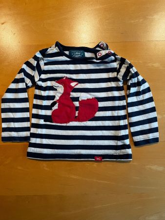 Langarmshirt Mon Coeur Streifen Fuchs Grösse 86