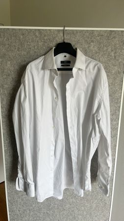 Herren Hemd Weiss Grösse 45/46 Baumwolle guter Zustand