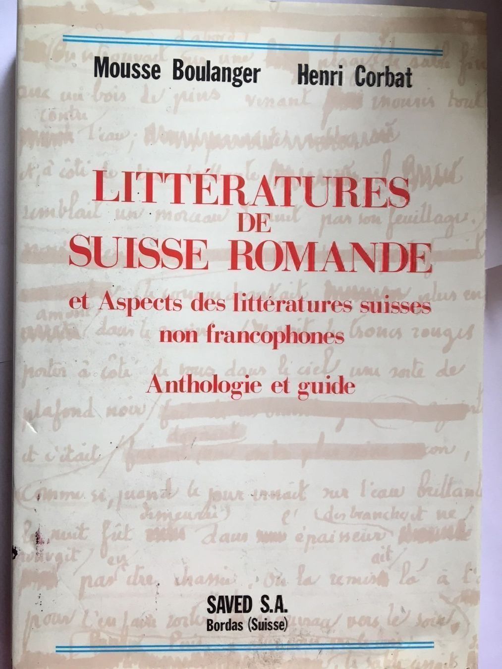 Libri: Litteratures de Suisse Romande – Nuovo (secondo la descrizione) da Genève venduto da marygeneva
