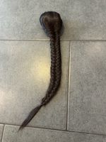 Neu Kunsthaar Fischgrätenzopf 40 cm dunkelbraun Farbe 6 (6)