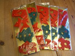 4 x 5 Qualitäts Weihnachts-Filz-Hänger