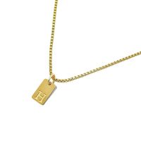 Halskette mit Buchstaben Name H vergoldet 18K - für Damen