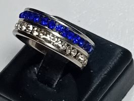 ring edelsthal mit kristall,,,glanzig