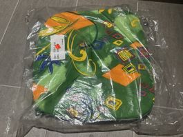 Lot de 4 coussins de chaise vert motif géométrique neuf