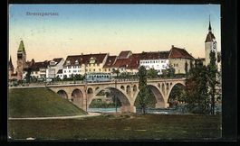 Bremgarten, Teilansicht mit Flussbrücke