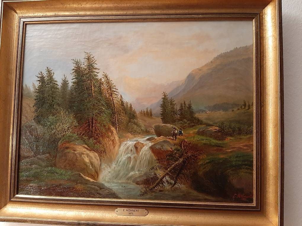 Gemälde: Antikes feines Oelbild. Haslital signiert 1875 – Gebraucht aus Meggen von ebu_t9xx