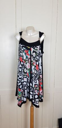 Kleid, Tunika, Ikebana, stretchig, Gr. 54 56