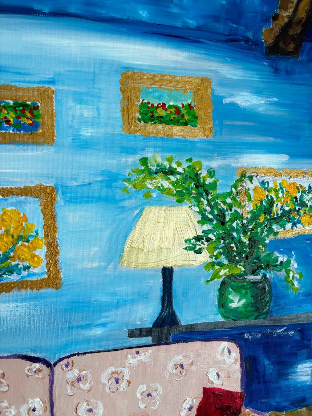 Gemälde: Gemütliches Wohnzimmer - Ölbild auf Leinwand – Neu (gemäss Beschreibung) aus Cham von Felha 9
