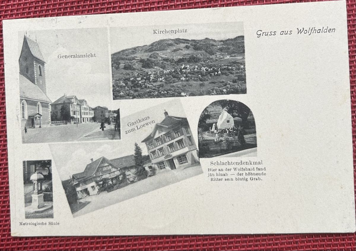 Cartoline postali: Gruss aus Wolfhalden 5-Bildrig  – Usato da Horw venduto da Tellbub