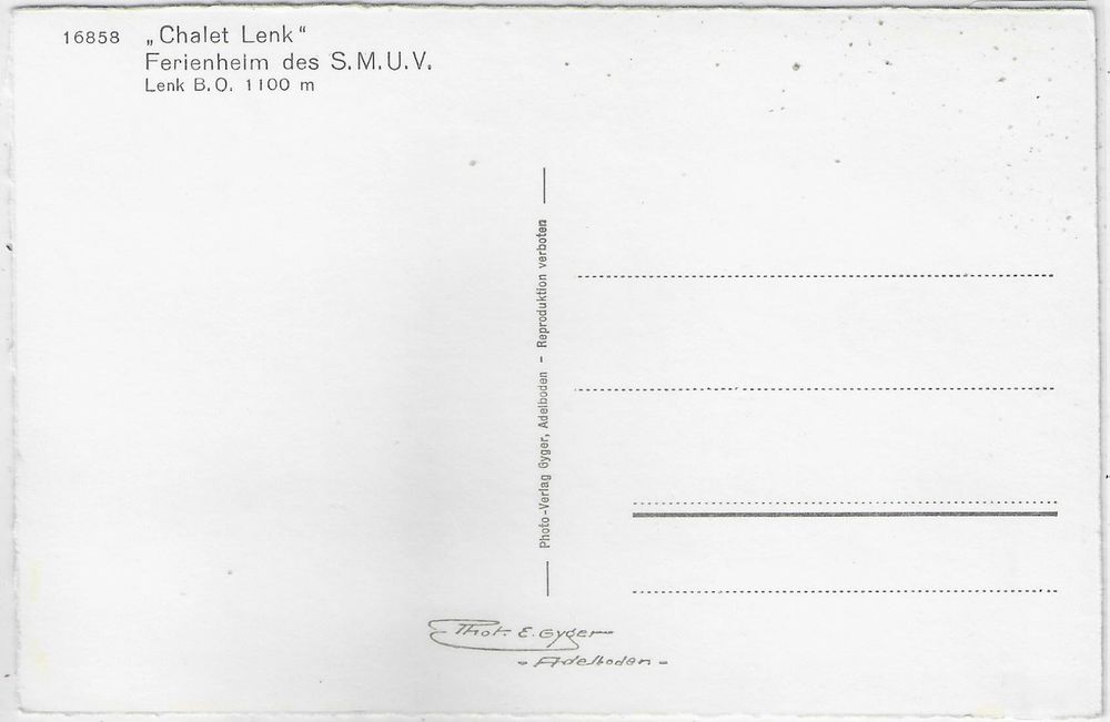 Chalet Lenk - Ferienheim Des S.M.U.V. - Lenk I.S. | Kaufen Auf Ricardo