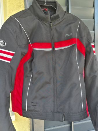 IXS Motorradjacke Textil D2XL Schwarz/Rot, Top Zustand