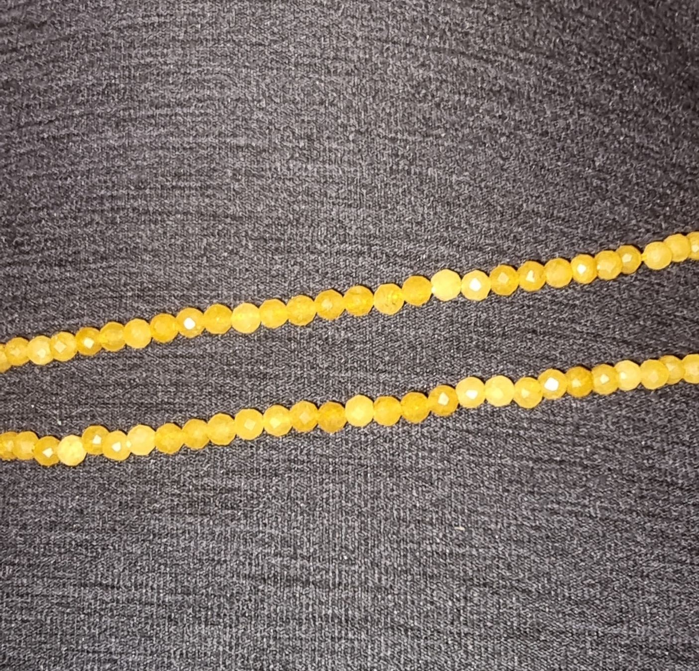 Mineralien & Heilsteine: Quarz gelb 3mm. facettiert Strang ca.38cm. – Neu und originalverpackt aus Menziken von Mirager 2
