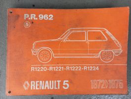 Oldtimer Renault Ersatzteilbuch Renault R5 / R 5 1972 - 1975