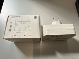 USB Steckdose mit 3 USB Ports Typ-A und 1 Typ-C