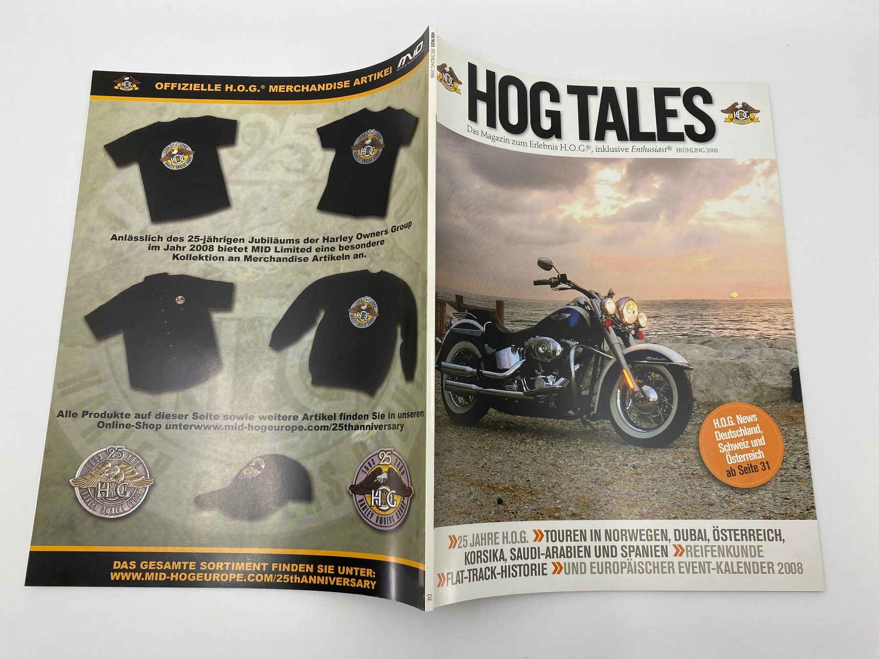 Riviste & Magazine: Harley Owners Group HOG Magazine  HogTailes 2008 – Usato da Langwiesen venduto da Restposten-24 2