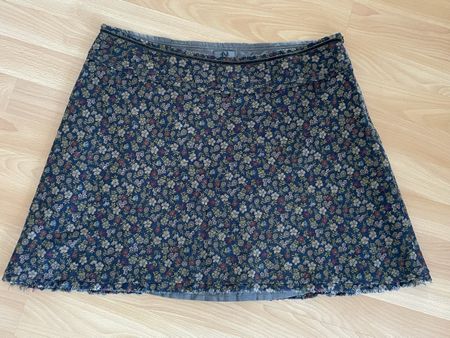 Jupe taille L imprimé floral vintage 100% coton super leger 