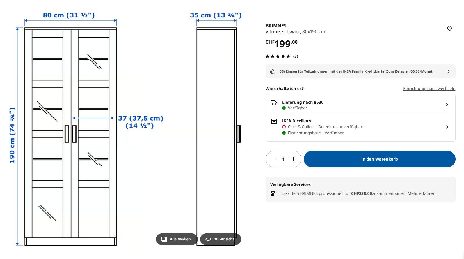 Ikea Armoires: Vitrinen Schrank mit Glastablaren oder Holz – D'occasion à Rüti ZH par Jasna89 3