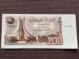 Algerien 200 Dinars 1983 Banknote AU