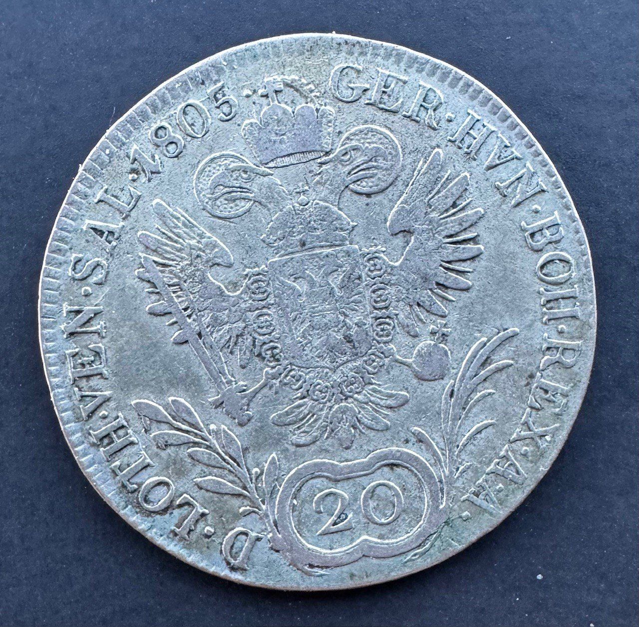 Tutti le monete: Österreich - 20 Kreuzer 1805 A – Usato da Meilen venduto da coins4sale