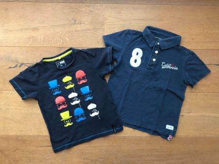 Jungen T- Shirt (2-er Set) 98/104 blau