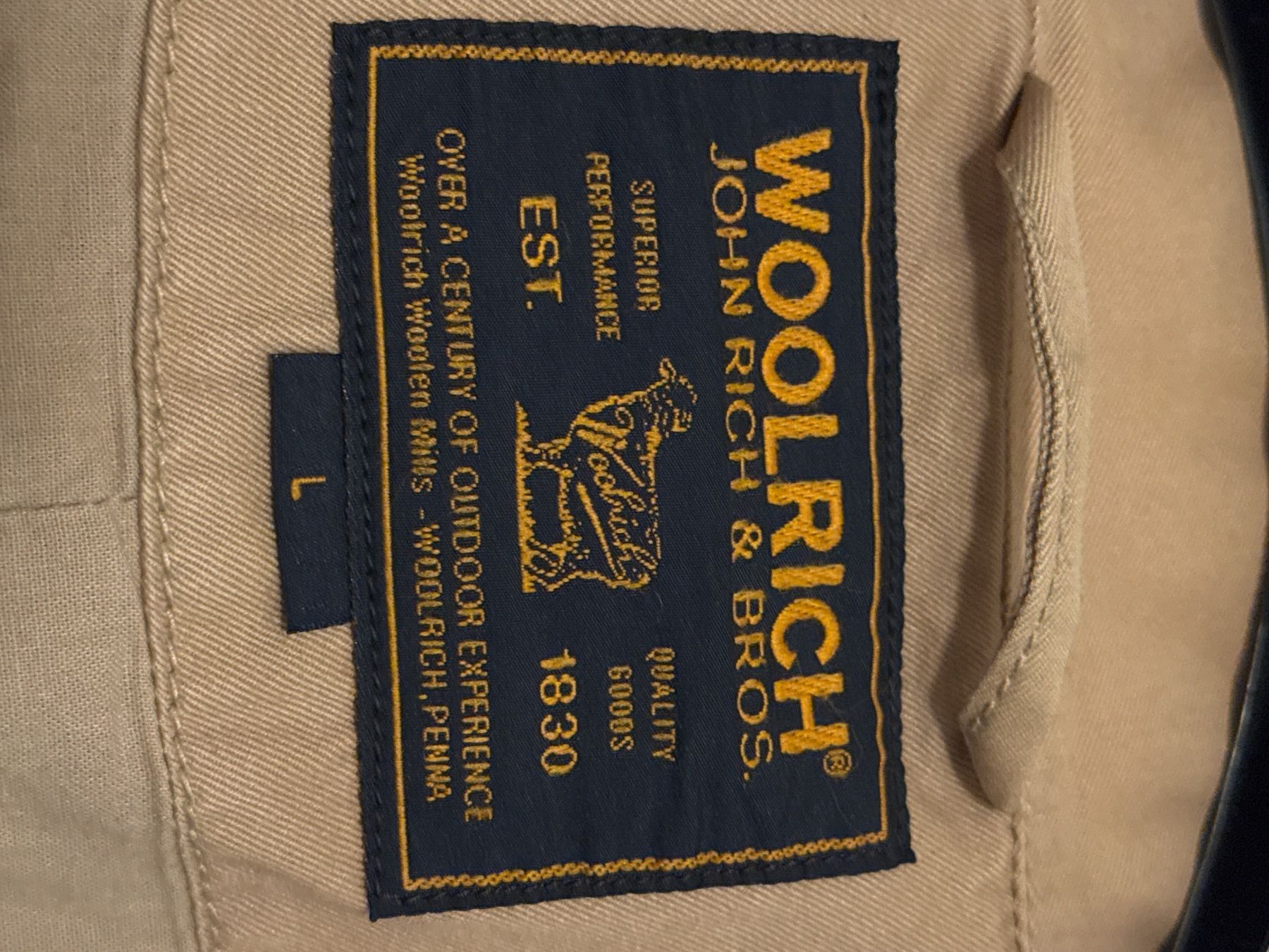 Woolrich Jacken: Herbstjacke Woolrich Gr. L Beige – Gebraucht aus Zürich von L_12 1
