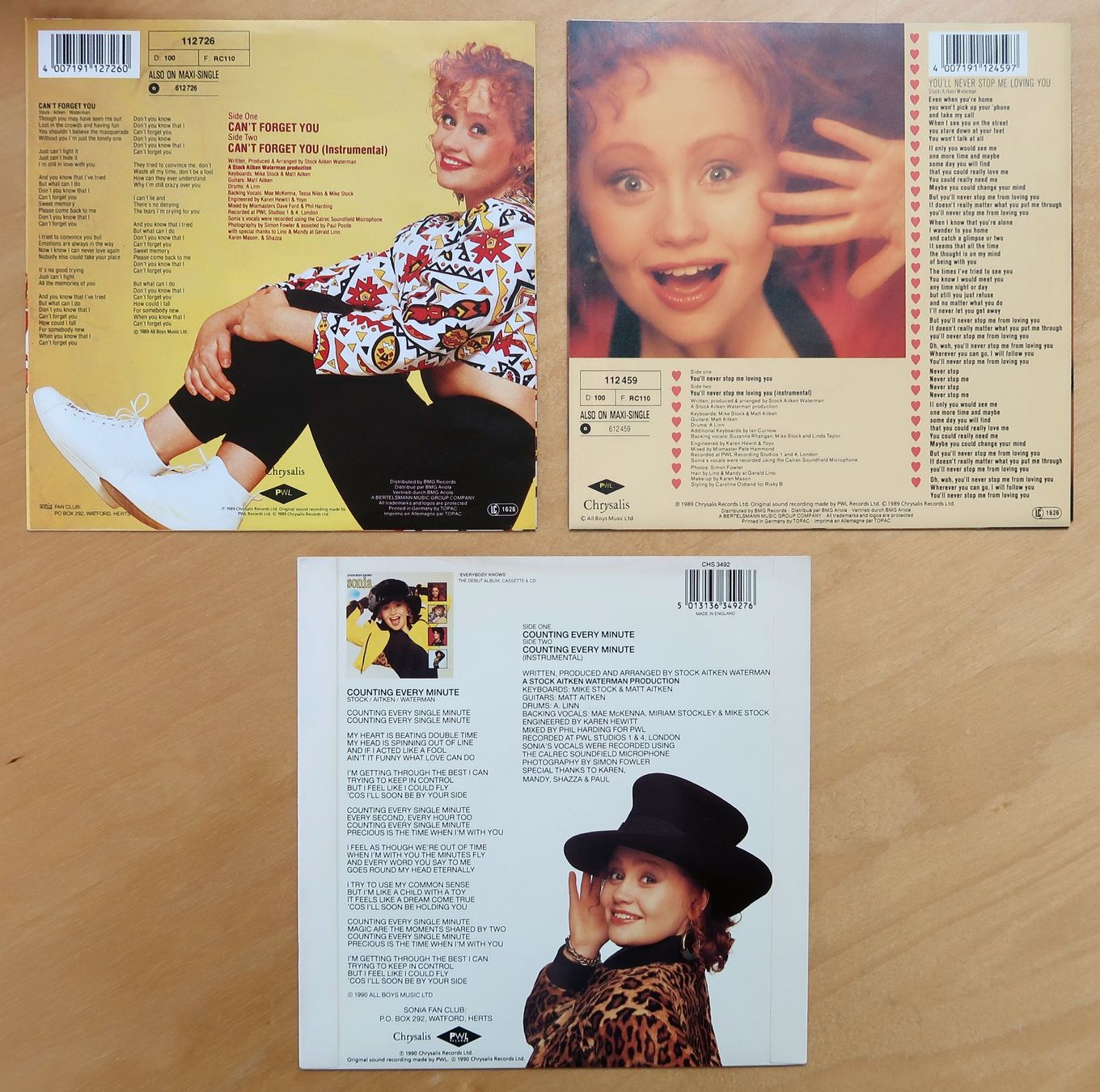 Dischi in vinile: SONIA - 3 VINYL SINGLES (NM) – Usato da Hedingen venduto da Studers 1