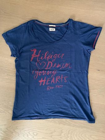 T-Shirt, Blau, Hilfiger Denim, Grösse L