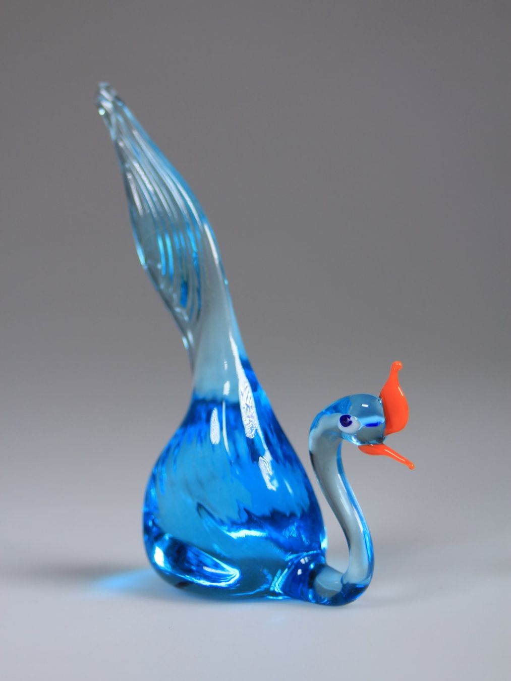 Murano Figuren: Murano Glas Schwan blau – Gebraucht aus Basel von IRMAundFRED 1
